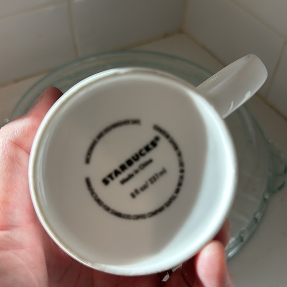 Starbucks Classic White Mug With Green Siran logo 2011 Coffee Tea 8oz - Picture 7 of 7